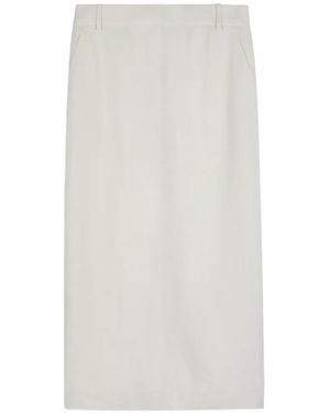 Tod's Back Vent Pocket Midi Skirt - White