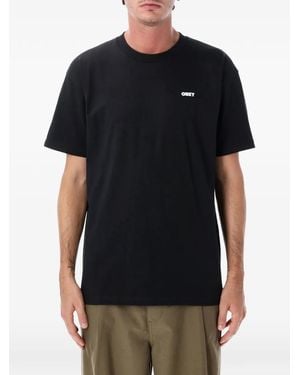 Obey Resistance Skull Logo-Print T-Shirt - Black