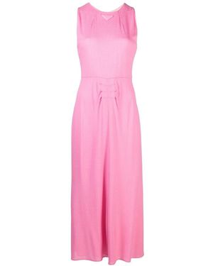 Prada Maxi-jurk Met Logo - Roze