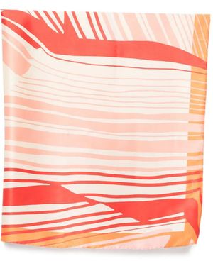 Raquel Diniz アブストラクトパターン シルクスカーフ - ピンク