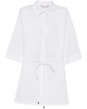 Max Mara Hemd Mit Kordelgürtel - Weiß