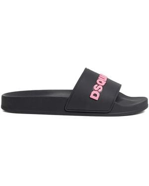 DSquared² Logo-Print Slides - White