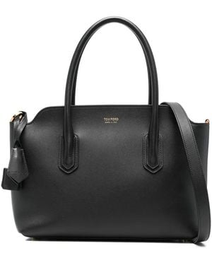 Tom Ford レザー トートバッグ - ブラック