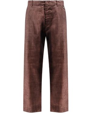 Massimo Osti Studio Pantalones De Lana - Marrón