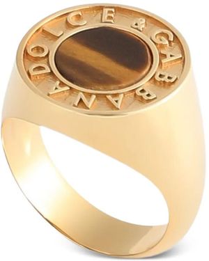 Dolce & Gabbana Logo-Embossed Ring - Metallic