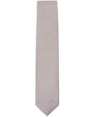 Corneliani Corbata Con Motivo - Blanco