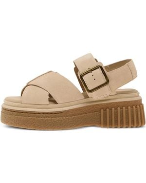 Clarks バックル サンダル - ナチュラル
