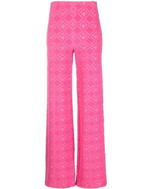 Marine Serre Moon Sponge Jacquard Lounge Pants - Pink