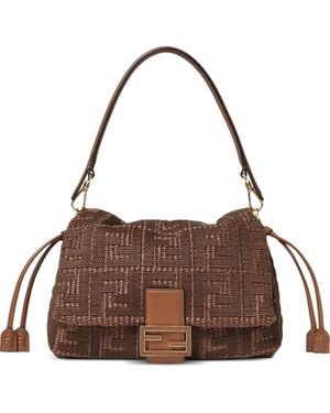 Fendi Baguette Soft Medium Bag - Brown