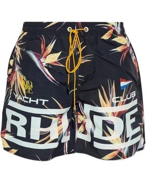 Rhude Drawstring Swim Shorts - Blue