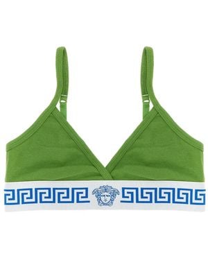 Versace Medusa Ribbed Bra - Green