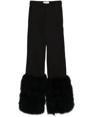GIUSEPPE DI MORABITO Pantalon Bordé De Plumes - Noir