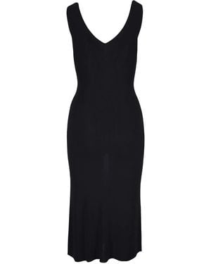 Nili Lotan Robe Bernice À Design Nervuré - Noir