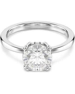 Swarovski Stilla Crystal-Embellished Solitaire Ring - White