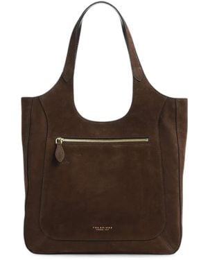 The Bridge Suede Tote Bag - Brown