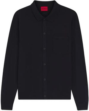 HUGO Cardigan Con Tasche - Blu