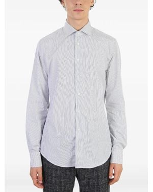 Dell'Oglio Fine-Stripe Shirt - White