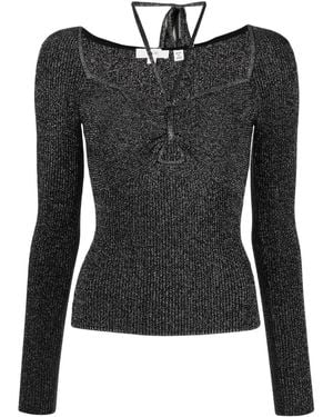 A.L.C. Bluse Mit Metallic-Finish - Schwarz