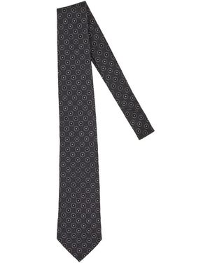 HUGO Silk Tie With Jacquard Pattern - White