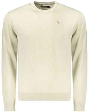 Napapijri Logo-Detail Crew-Neck Jumper - Natural