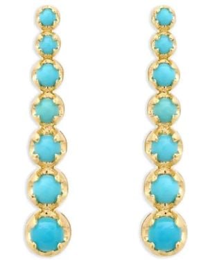 Jennifer Meyer Orecchini A Bottone Mini Con Turchese - Blu