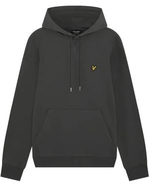 Lyle & Scott Logo-Patch Loopback Cotton Hoodie - Gray