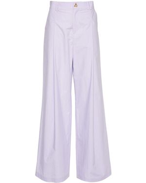 Aeron Wellen Poplin Palazzo Trousers - Purple