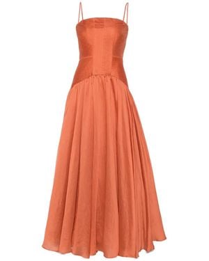 Aje. Vestido De Fiesta Plisado - Blanco