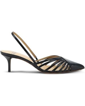 Francesco Russo Slingback Court Shoes - Metallic