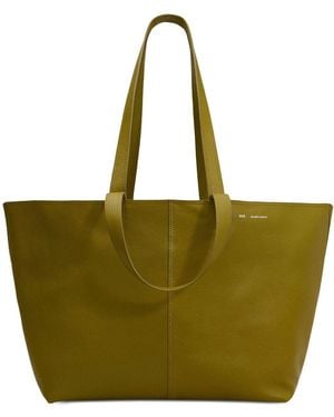 Ami Paris Midi Leather Tote Bag - Green