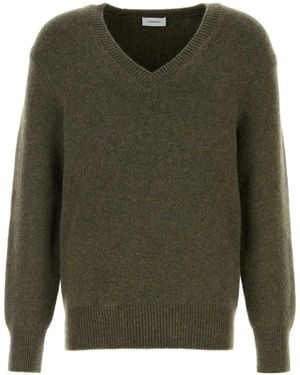 Ferragamo Maglione Con Scollo A V - Verde