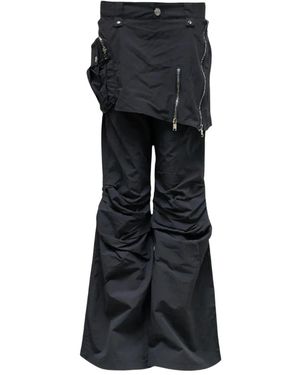 Hache Zip Skirt Trousers - Black