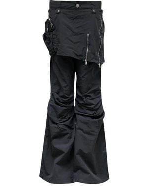 Hache Zip Skirt Pants - Black