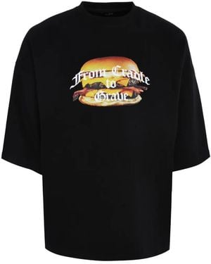 Tee Library Burger Print T-Shirt - Black