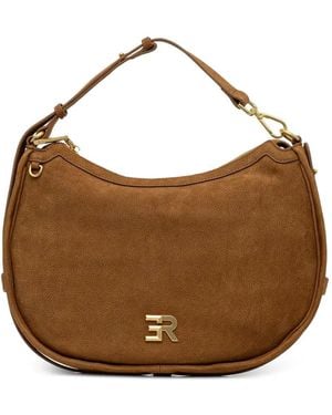 ERMANNO FIRENZE Logo-Plaque Shoulder Bag - Brown