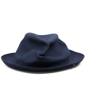 SUPERDUPER Hobo Wool Fedora Hat - Blue