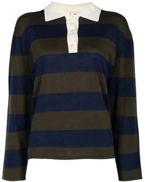 The Great Academy Striped Polo Top - Blue