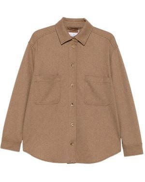 Max Mara Herringbone Patch-Pocket Jacket - Natural