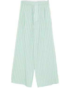 Balenciaga Striped Pyjama Pants - Green