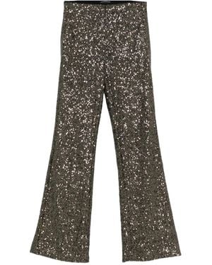 Luisa Cerano Schlaghose Mit Pailletten - Grau