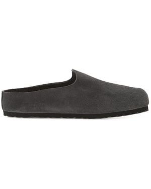Birkenstock Amsterdam Wrapped Suede Mules - White