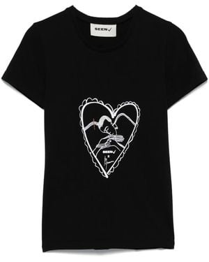 SEEN USERS T-Shirt Love Baby X Ilfoveanu - Nero
