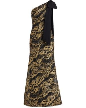 Tadashi Shoji One-Shoulder Bow-Detail Maxi Dress - Black