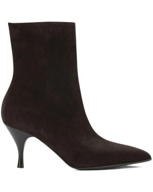 Sergio Levantesi Jodi Pointed-Toe Suede Ankle Boots - Black