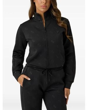 Guess Calista 4G Zip-Up Sweatshirt - Black