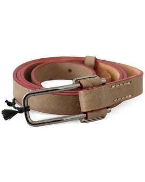 CoSTUME NATIONAL Ceinture À Boucle Et Logo Débossé - Brown