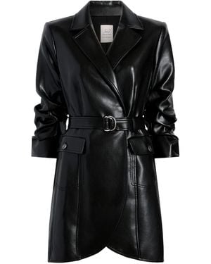 Cinq À Sept Belted Lapel Mini Dress - Black