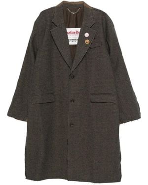 Martine Rose Check-Pattern Coat - Black
