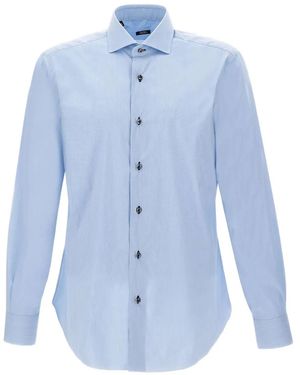 Barba Napoli Cotton-blend Shirt - Blue