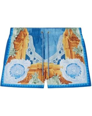 Versace プリント ビーチウェア - ブルー